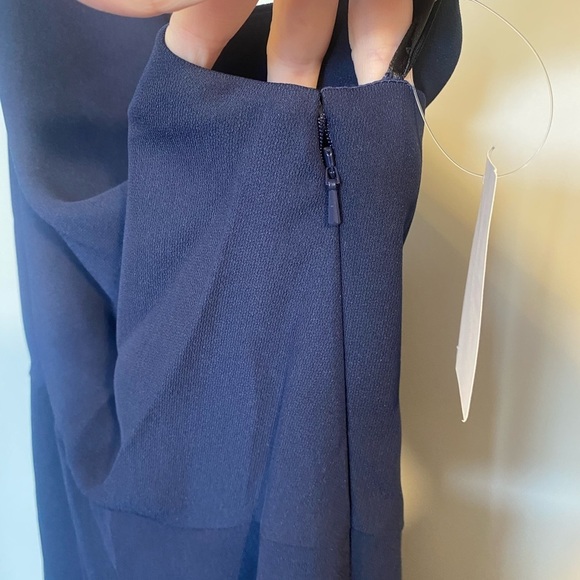 NWT After Six Crepe One Shoulder With Strap Cowl Dress - Picture 6 of 8